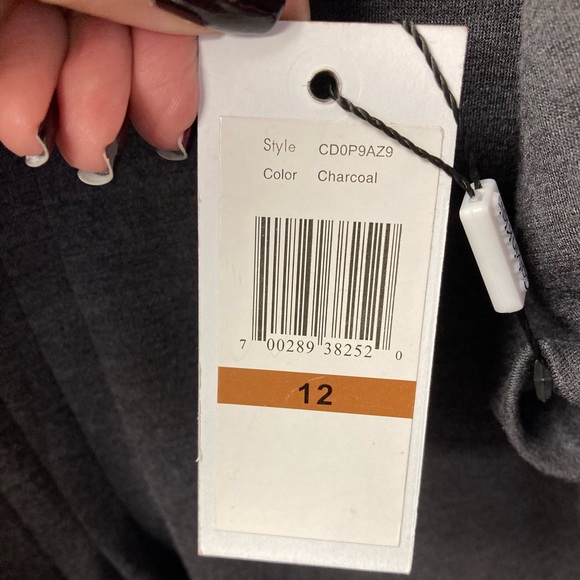 Calvin Klein Charcoal Scoop Neck Dress - Picture 9 of 11